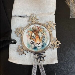 Tiger Merry Christmas Ornament Tiger Christmas Tree Ornament
Tiger Xmas Ornament
